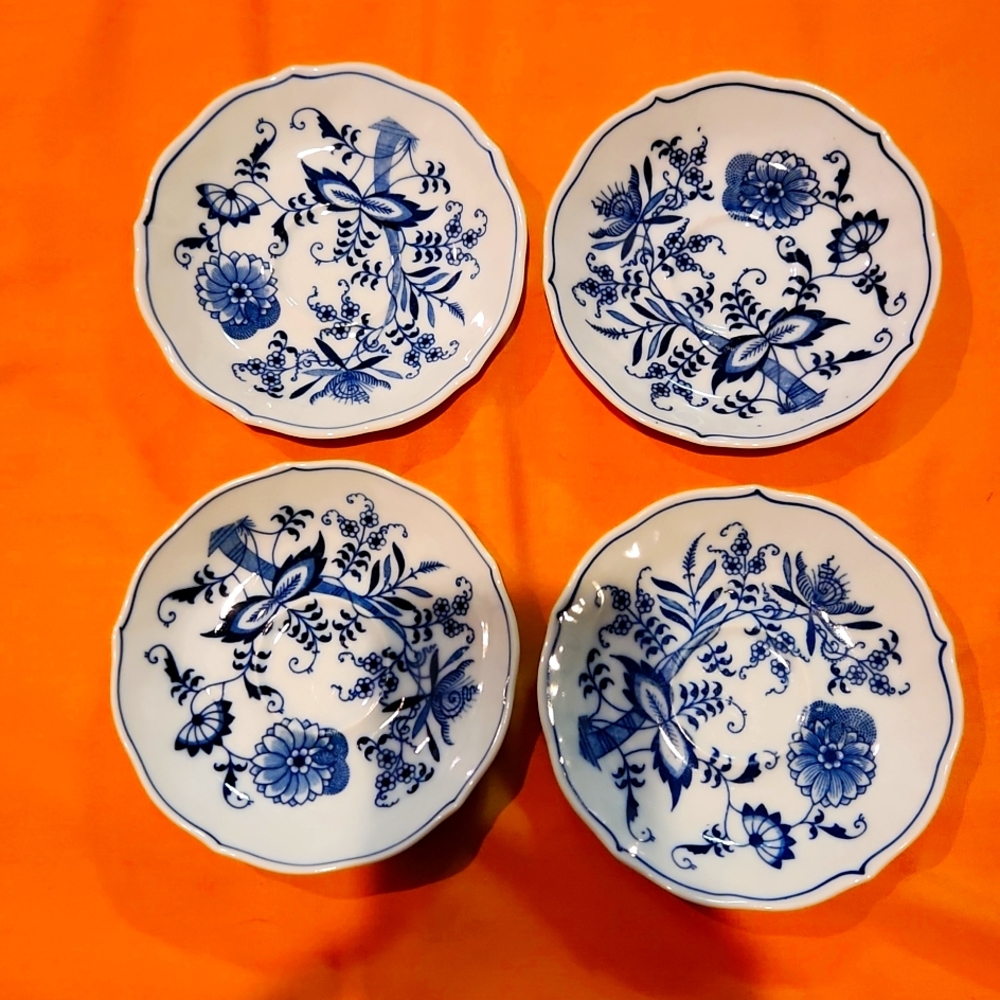 Blue Danube Coffee Cup Saucer 5.5" Set of 4